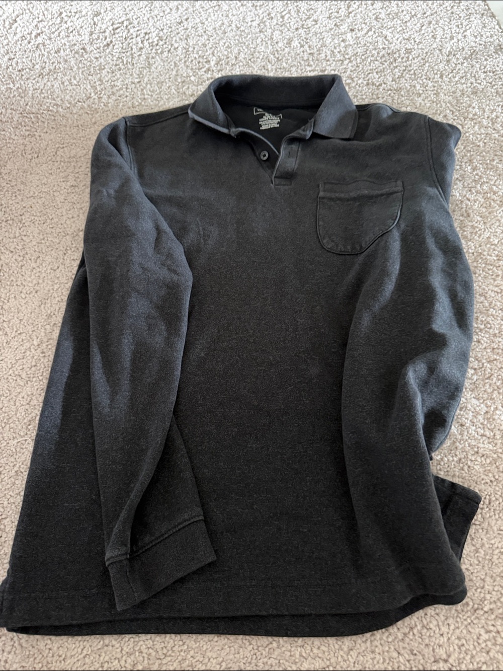 Van Heusen Black Slim Fit Polo with Printed Label